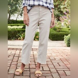 Frank & Eileen KINSALE The Trouser Sailor Pant Style Size 8 Cotton-linen Blend